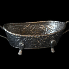 Silver Antique Oval Bowl 11cm(h) x 18(w)