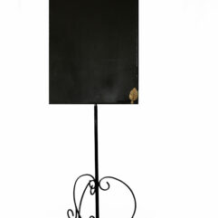 Wrought Iron Name Stand Black