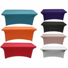 Stretch Table Covers White and Black Only