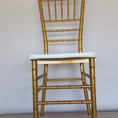 Gold Tiffany Chair with white cushion