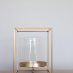 Rose Gold Prism Candle Holder (square)