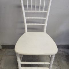 White Tiffany Chair with white cushion