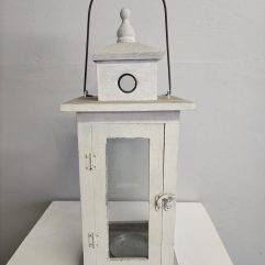 White Wooden Lantern