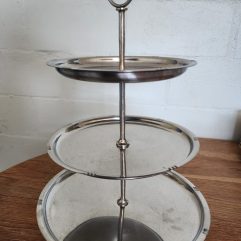 Silver 3 Tier Cake Stand (Small)