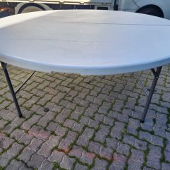 White 10 Seater Plastic Foldup Table