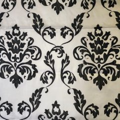 White and Black Paisley Runner